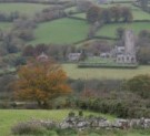 Widecombe Church from Widecombe Hill in late October