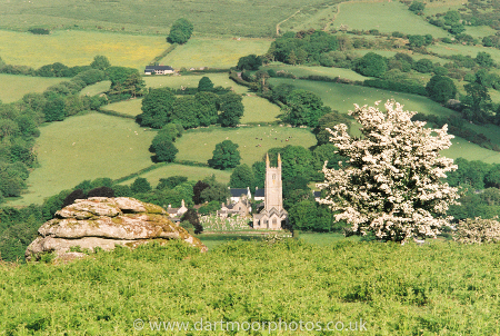 Widecombe from Widecombe Hill