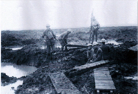 Widecombe WW1: Typical conditions experienced by the troops at Passchendaele. (IWM photo)