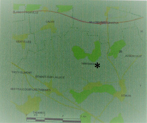 *=Location of the Battle of Hangard Wood