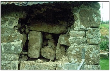 Previously unknown window in a Bonehill barn revealed during restoration in 1991
