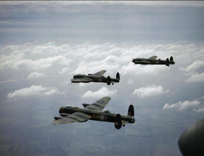 44 Squadron Lancaster in formation (Photo Wikipedia)