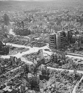 Bomb damaged Stuttgart (Photo Imperial War Musuem)