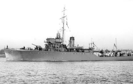 HMS Harrier, Clive’s first ship (Source Imperial War Museum)