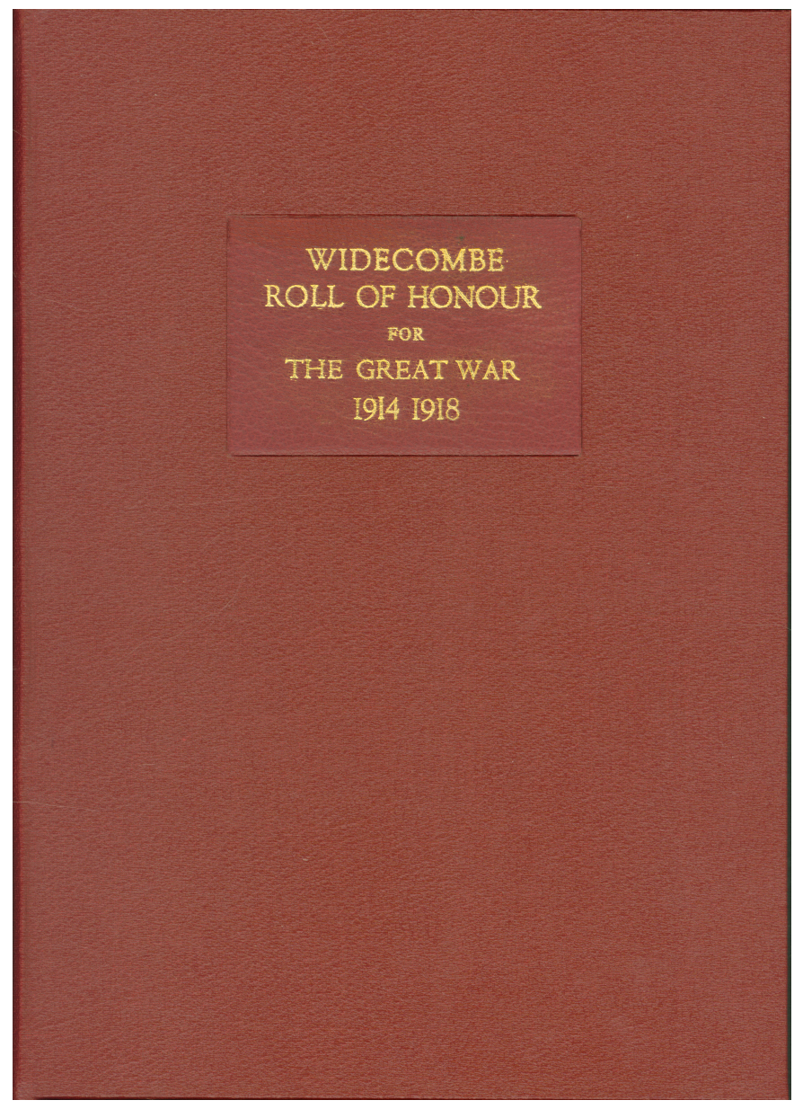 Widecombe WW1 Roll of Honour Book Cover