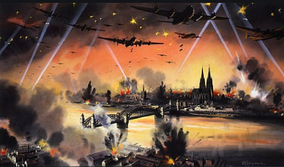 Night bombing of Cologne (Picture Daily Telegraph)