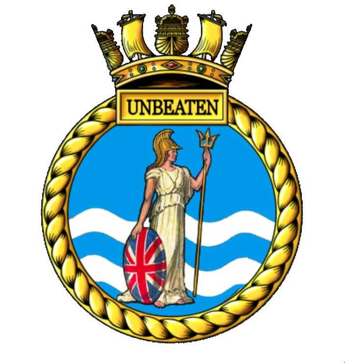 HMS Unbeaten Insignia Badge