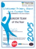 The Junior Team of the Year Certificate