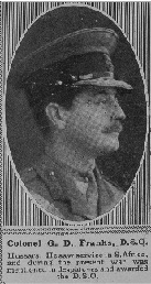 Widecombe WW1: Colonel G.D. Franks DSO. (Source: The Sphere 23rd Nov 1918). Picture supplied by David Ashman