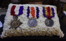 Widecombe WW1: John Douglas Henderson Radcliffe Medals. Picture supplied by David Ashman Taken at the 'Lest We Forget' flower festival at Cornwood Church in May 2015