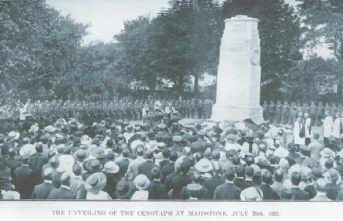 Widecombe WW1: Unveiling of the Maidstone Cenotaph